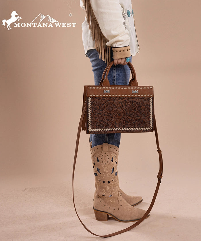 Montana West Floral Tooled Tote Bag Collection