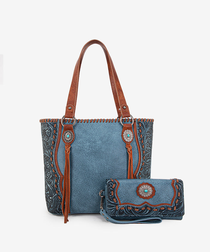 Trinity Ranch Floral Tooled Concealed Carry Tote Bag Collection