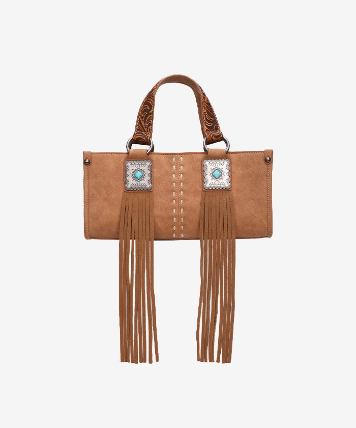 Montana West Western Fringe Concho Mini Crossbody Bag