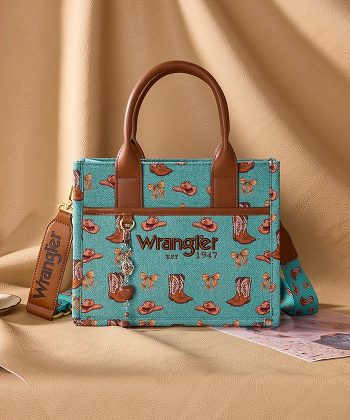 Wrangler Rodeo Icons Canvas Tote Bag
