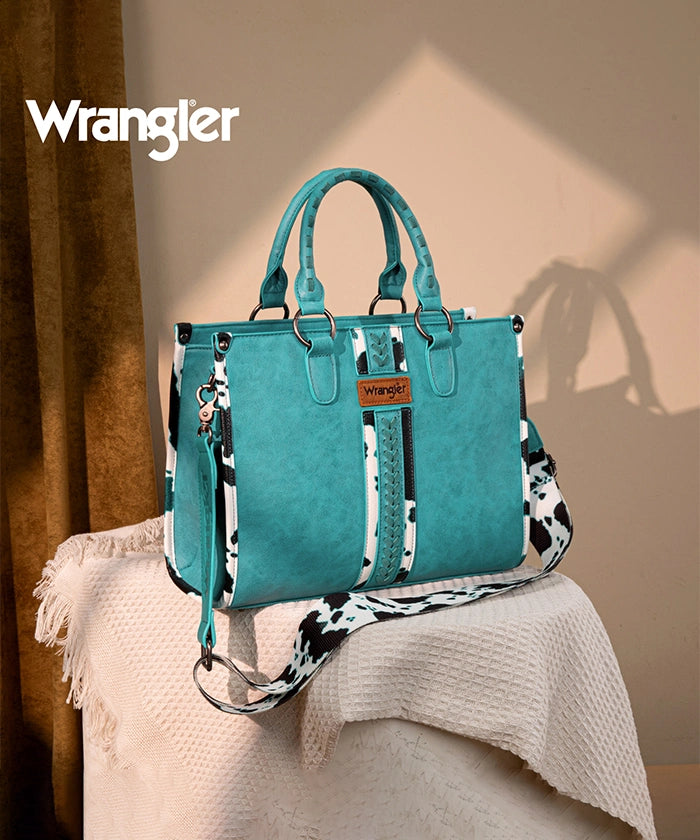 Wrangler Print Whipstitch Concealed Carry Tote Bag