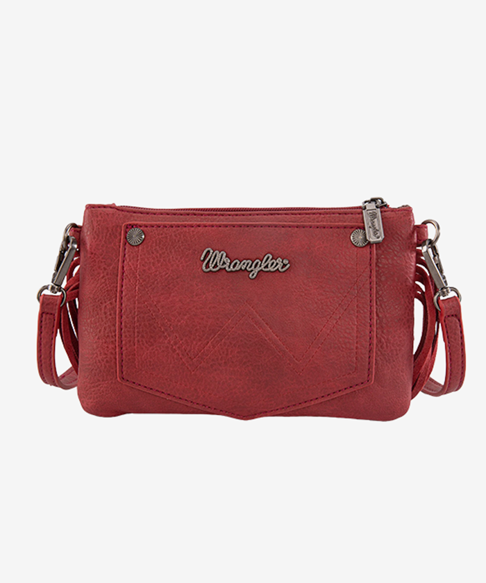 Wrangler Vintage Floral Western Fringe Crossbody Bag