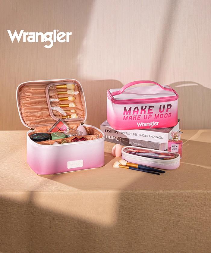 Wrangler Leopard PU Makeup Bag