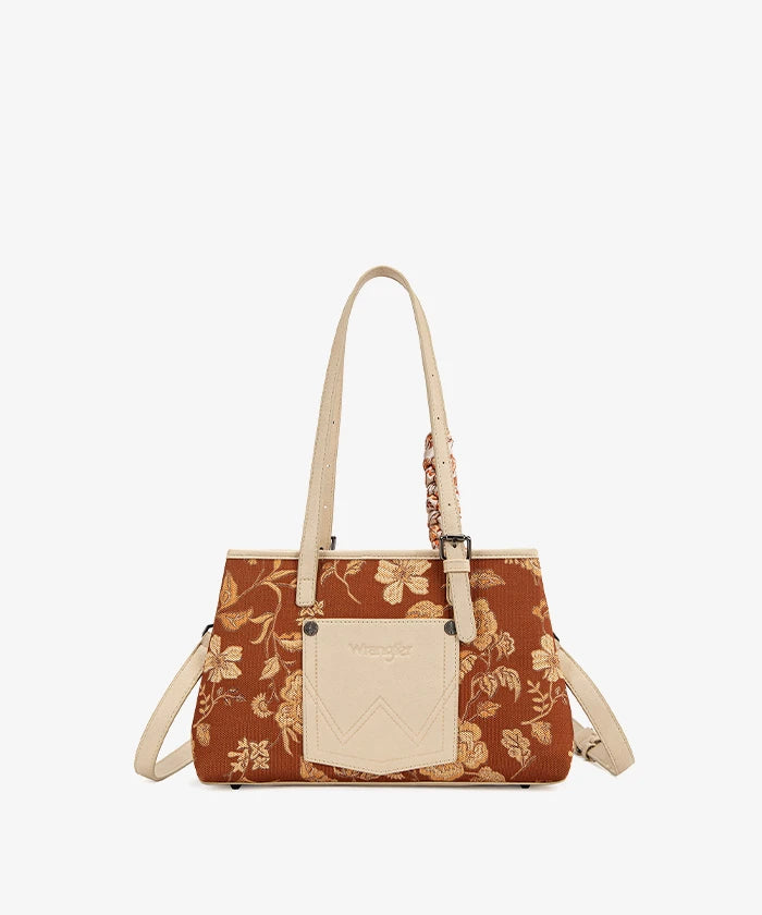 Wrangler Vintage Floral Print Canvas Shoulder Bag