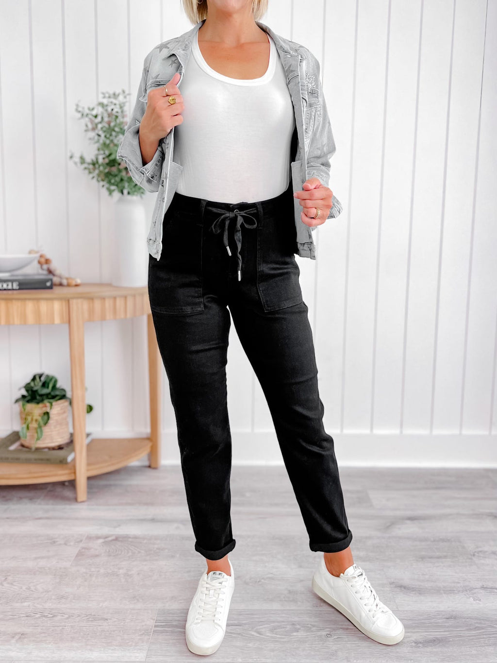 JUDY Stretch Pull On Denim Joggers  (Buy 2 Free Shipping)