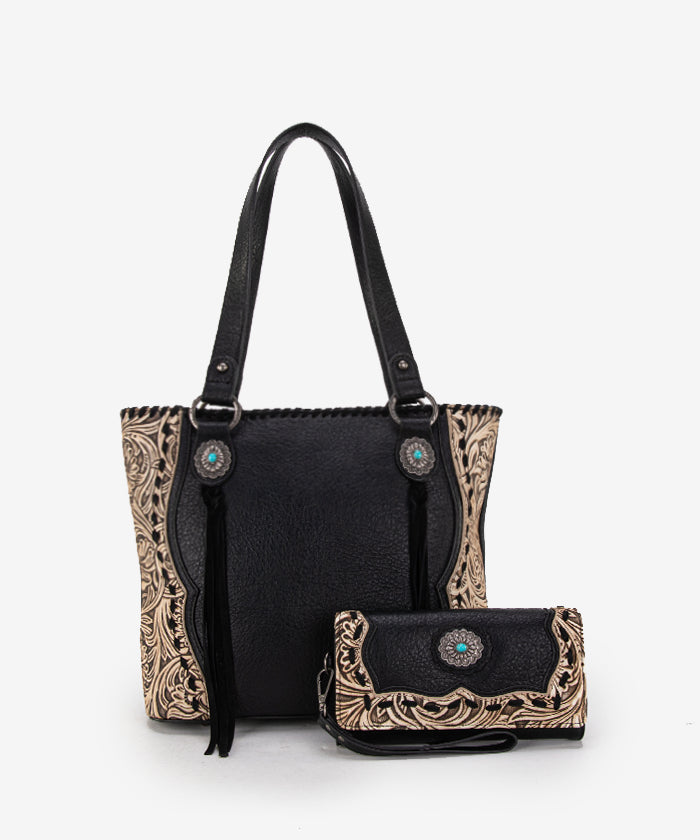 Trinity Ranch Floral Tooled Concealed Carry Tote Bag Collection