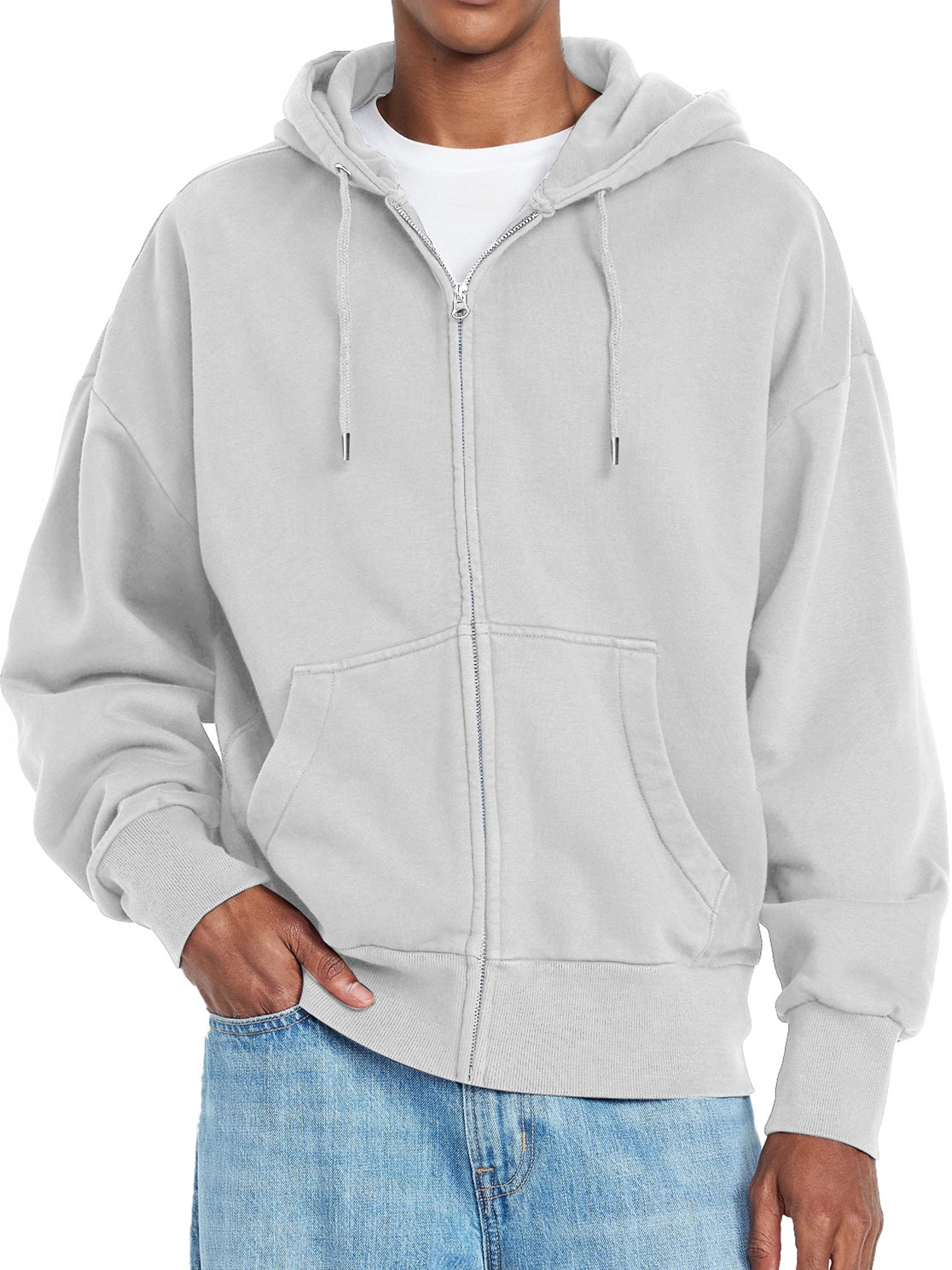 Men's Simple Casual Hooded Zipper Jacket