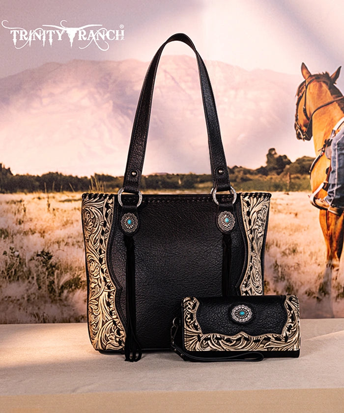 Trinity Ranch Floral Tooled Concealed Carry Tote Bag Collection