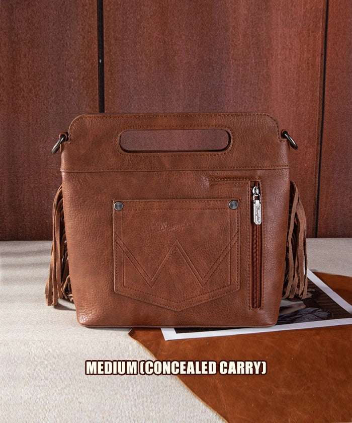 Wrangler Tooled Fringe Crossbody Bag