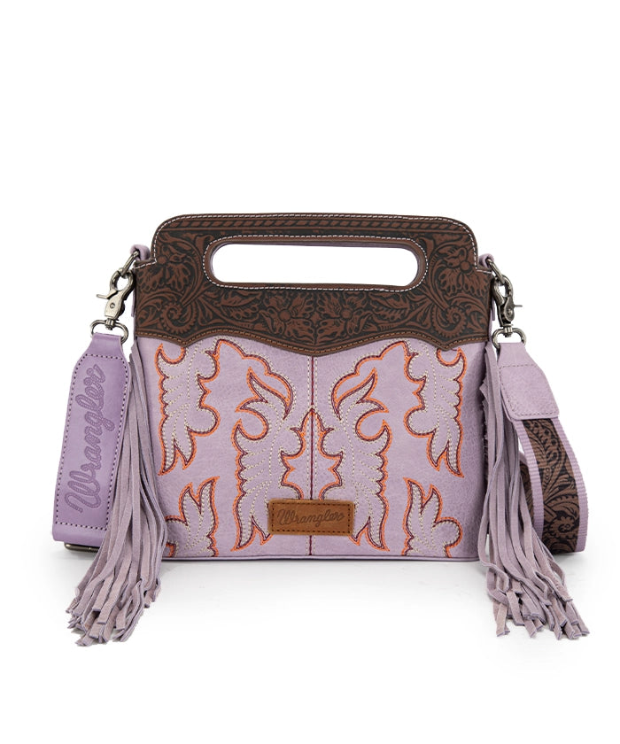 Wrangler Tooled Fringe Crossbody Bag