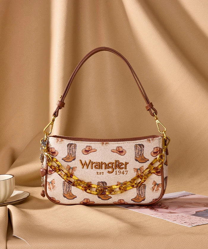Wrangler Rodeo Icons Western Baguette Shoulder Bag
