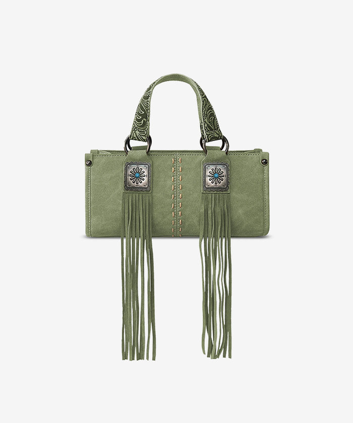 Montana West Western Fringe Concho Mini Crossbody Bag