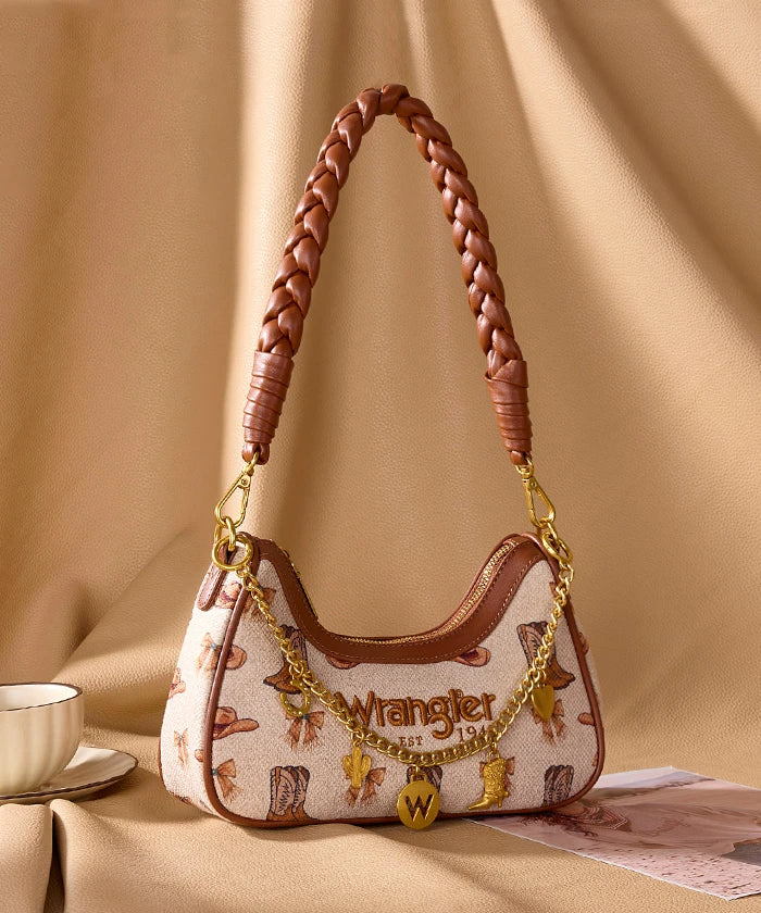 Wrangler Rodeo Icons Braided Handle Shoulder Bag