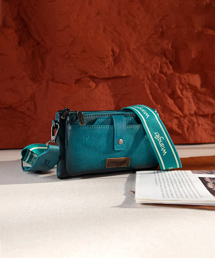 Wrangler Dual Zipper Crossbody Bag