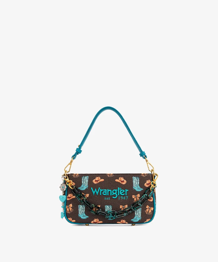 Wrangler Rodeo Icons Western Baguette Shoulder Bag