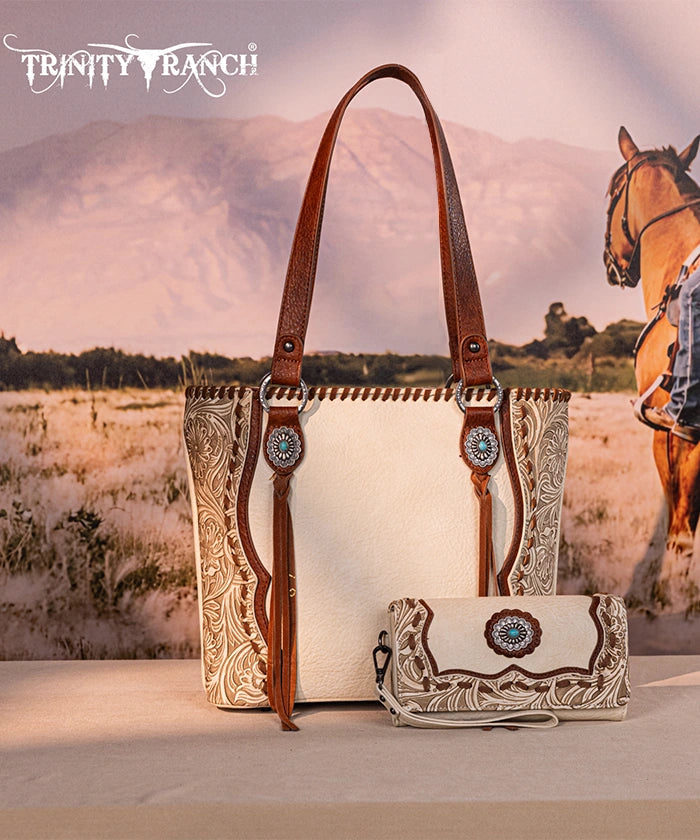 Trinity Ranch Floral Tooled Concealed Carry Tote Bag Collection