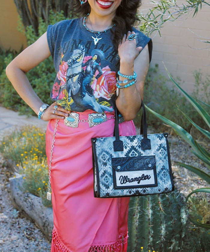 Wrangler Aztec Concealed Carry Canvas Tote Bag Collection