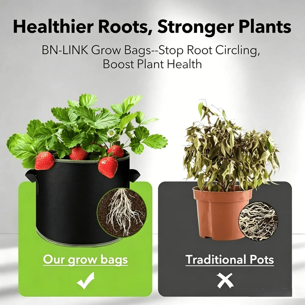 🌱5 Gallon Grow Bags - Heavy Duty Aeration Fabric Pots with Handles