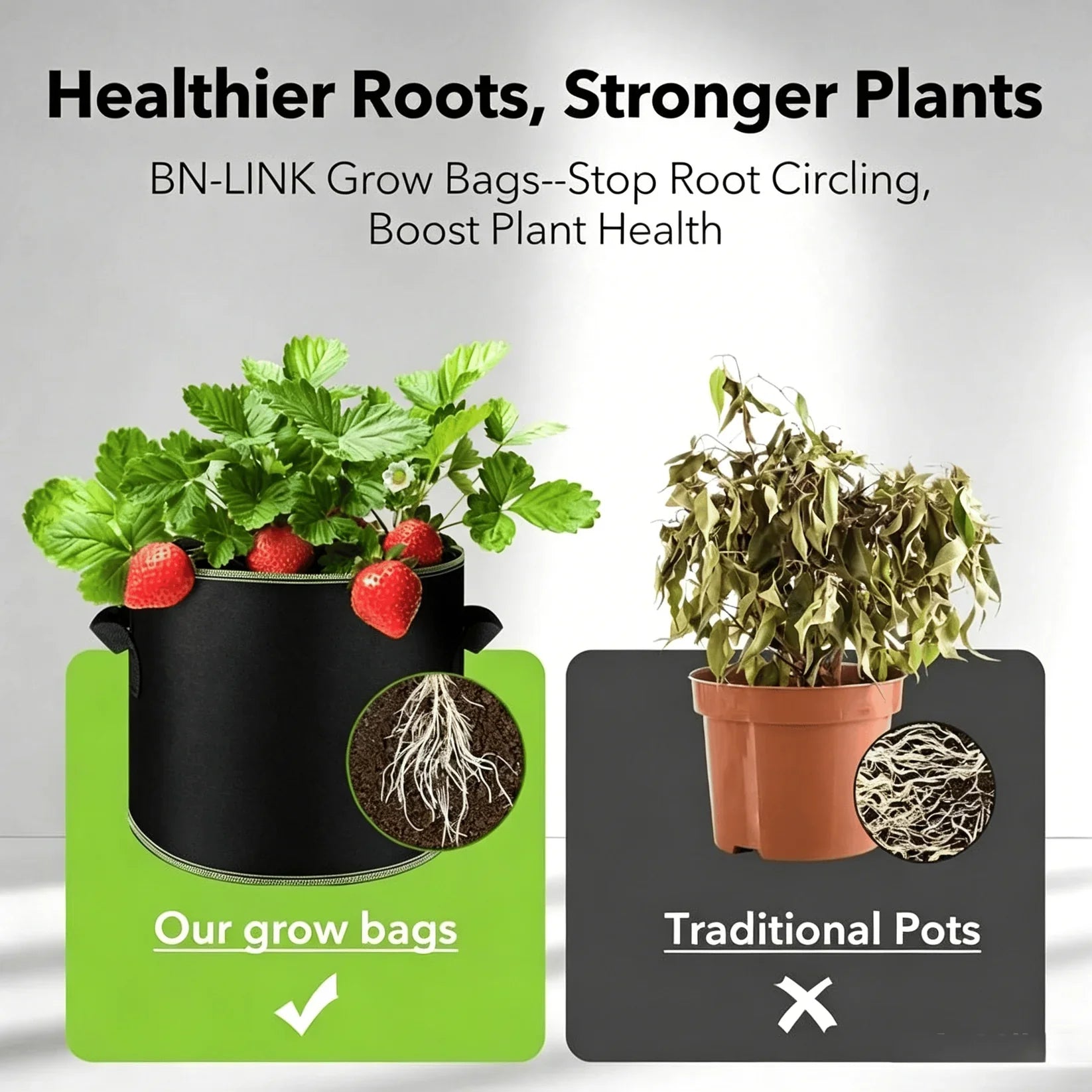 🌱5 Gallon Grow Bags - Heavy Duty Aeration Fabric Pots with Handles