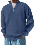 Men's Fashion Casual Stand Collar Long Sleeve Sweater