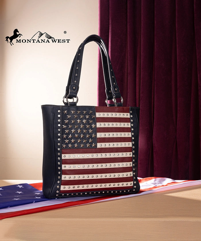 Montana West American Flag Concealed Carry Tote Bag