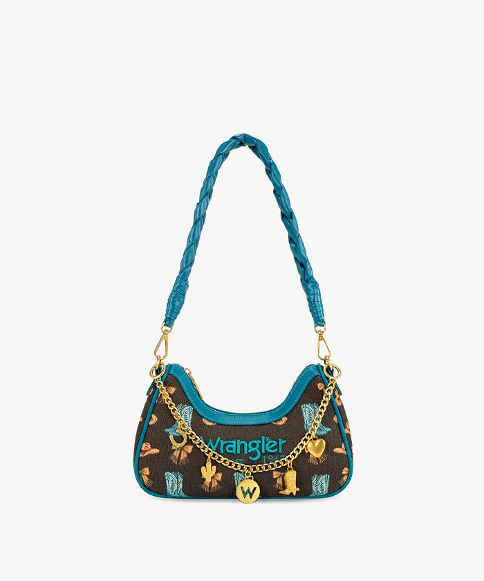 Wrangler Rodeo Icons Braided Handle Shoulder Bag