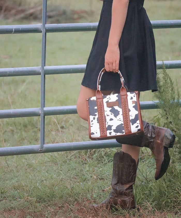 Wrangler Cow Print Concealed Crossbody Bag
