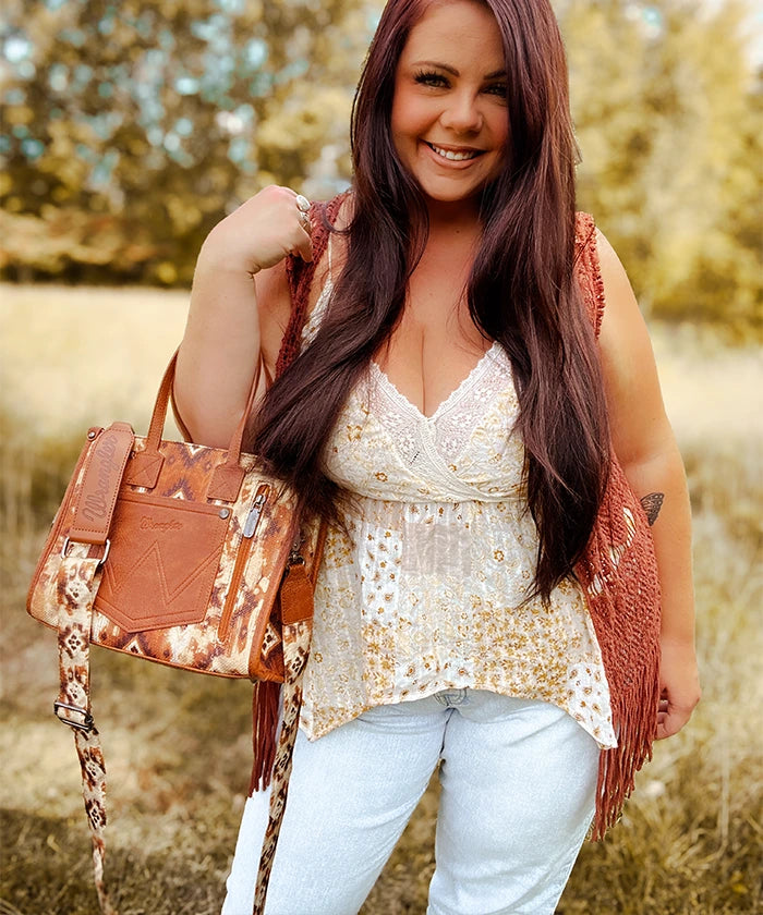 Wrangler Aztec Concealed Carry Canvas Tote Bag Collection