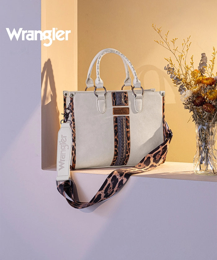 Wrangler Print Whipstitch Concealed Carry Tote Bag