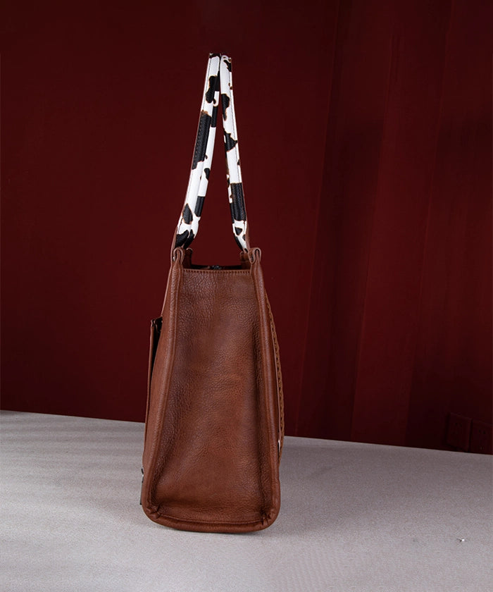 Wrangler Wide Cow Print Tote Bag