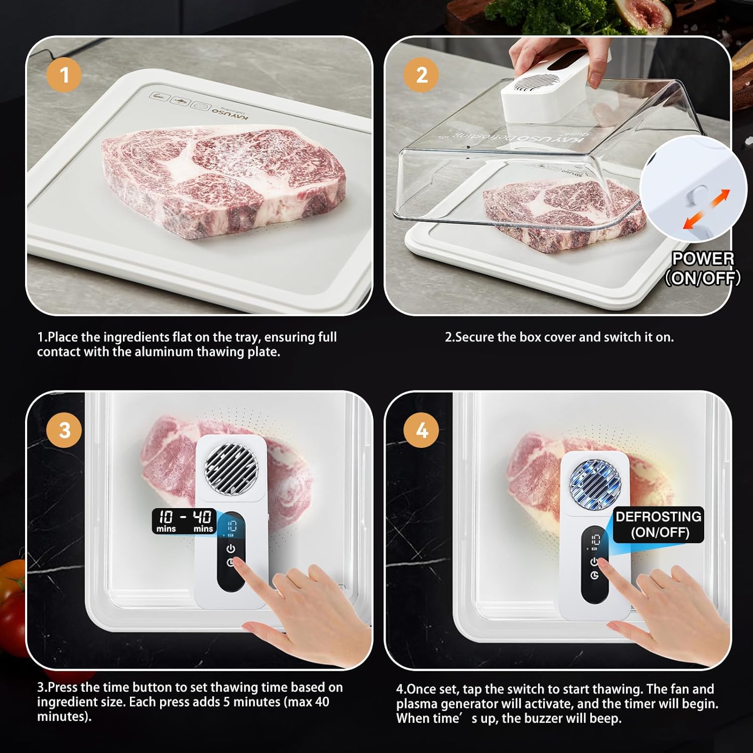 🔥50% OFF Today! M2 Rapid Defrost Tray – Thaw Frozen Meat in Minutes, Not Hours