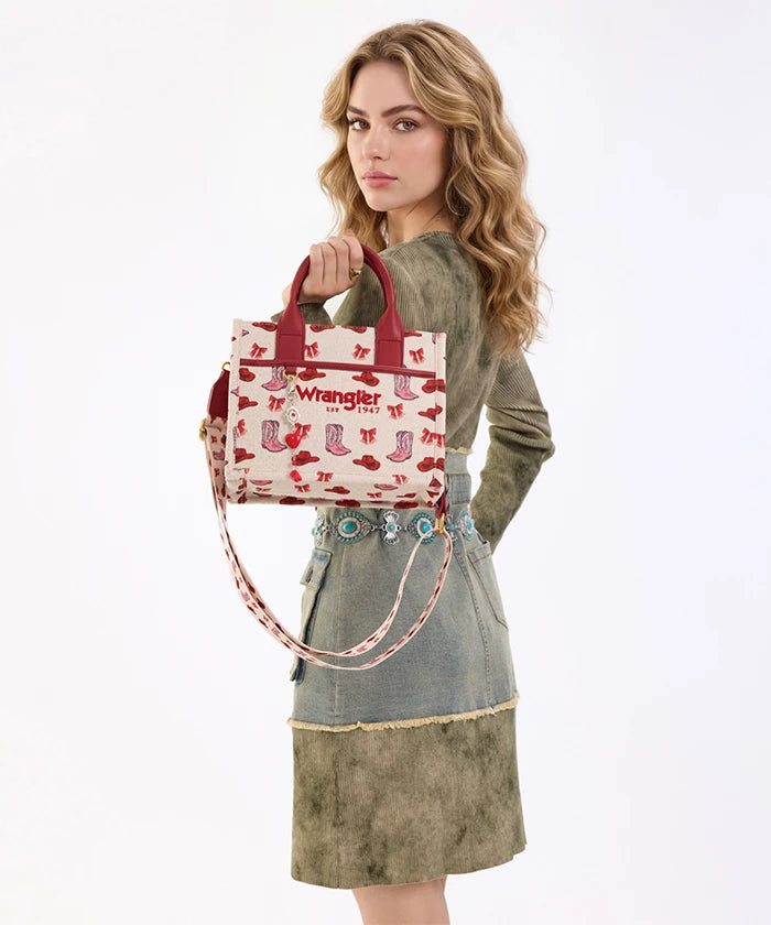 Wrangler Rodeo Icons Canvas Tote Bag