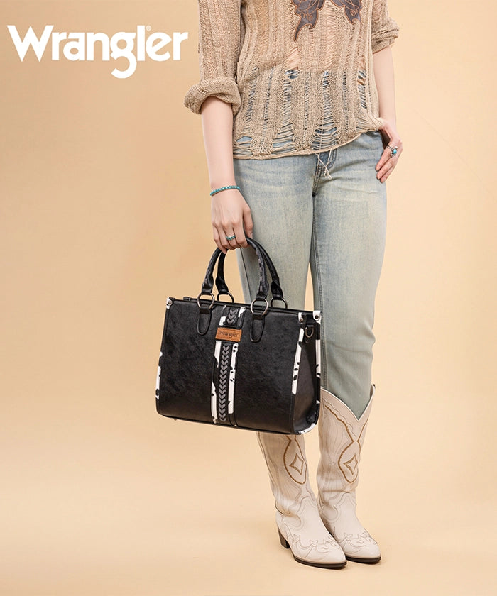 Wrangler Print Whipstitch Concealed Carry Tote Bag