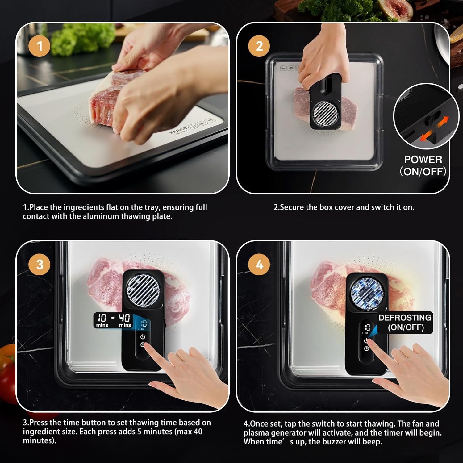 🔥50% OFF Today! M2 Rapid Defrost Tray – Thaw Frozen Meat in Minutes, Not Hours