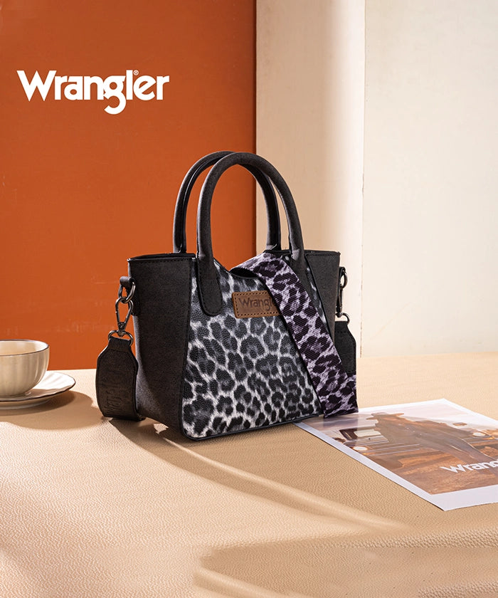 Wrangler Western Rustic Charm Leopard Print Tote Bag